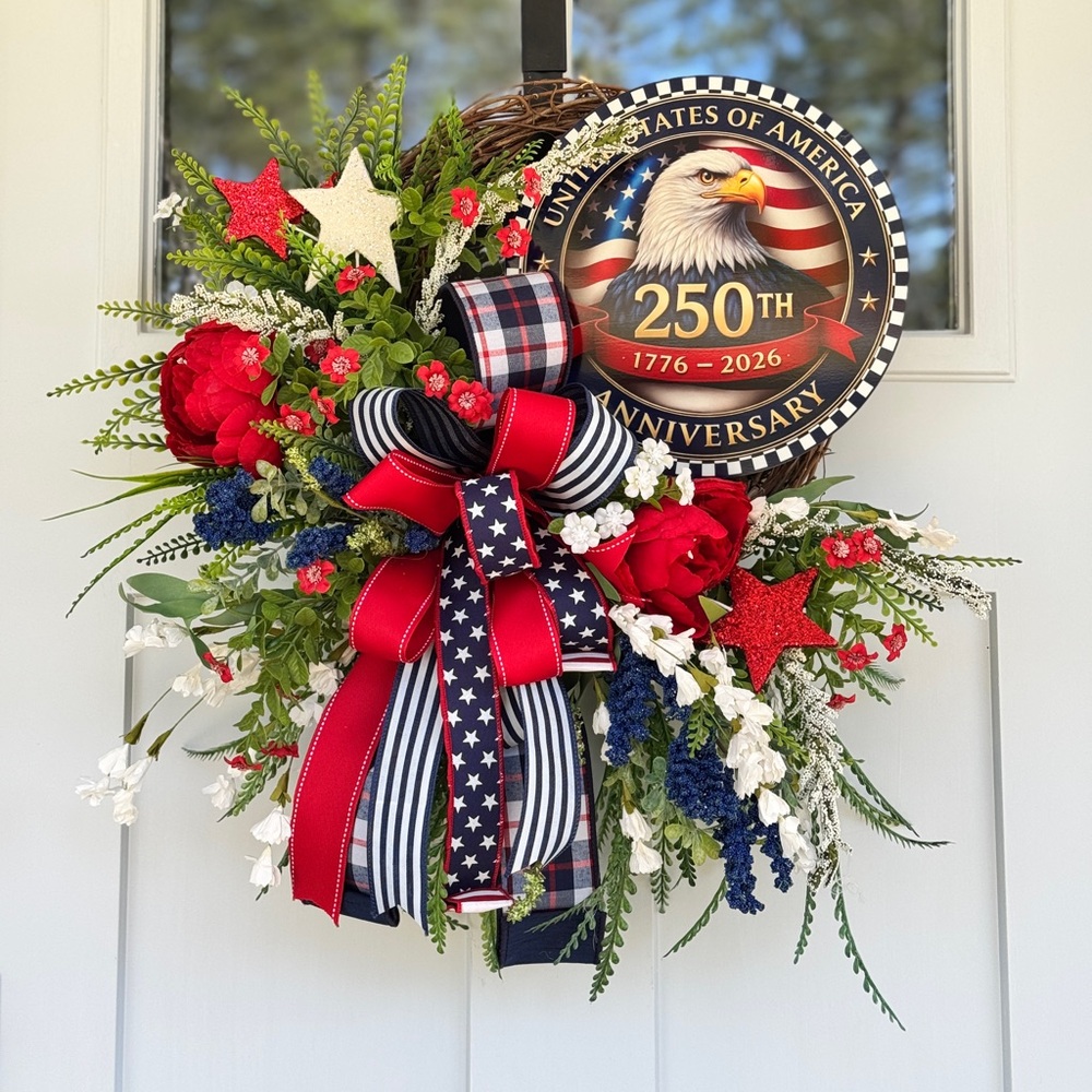 Patriotic 250th Anniversary Wreath